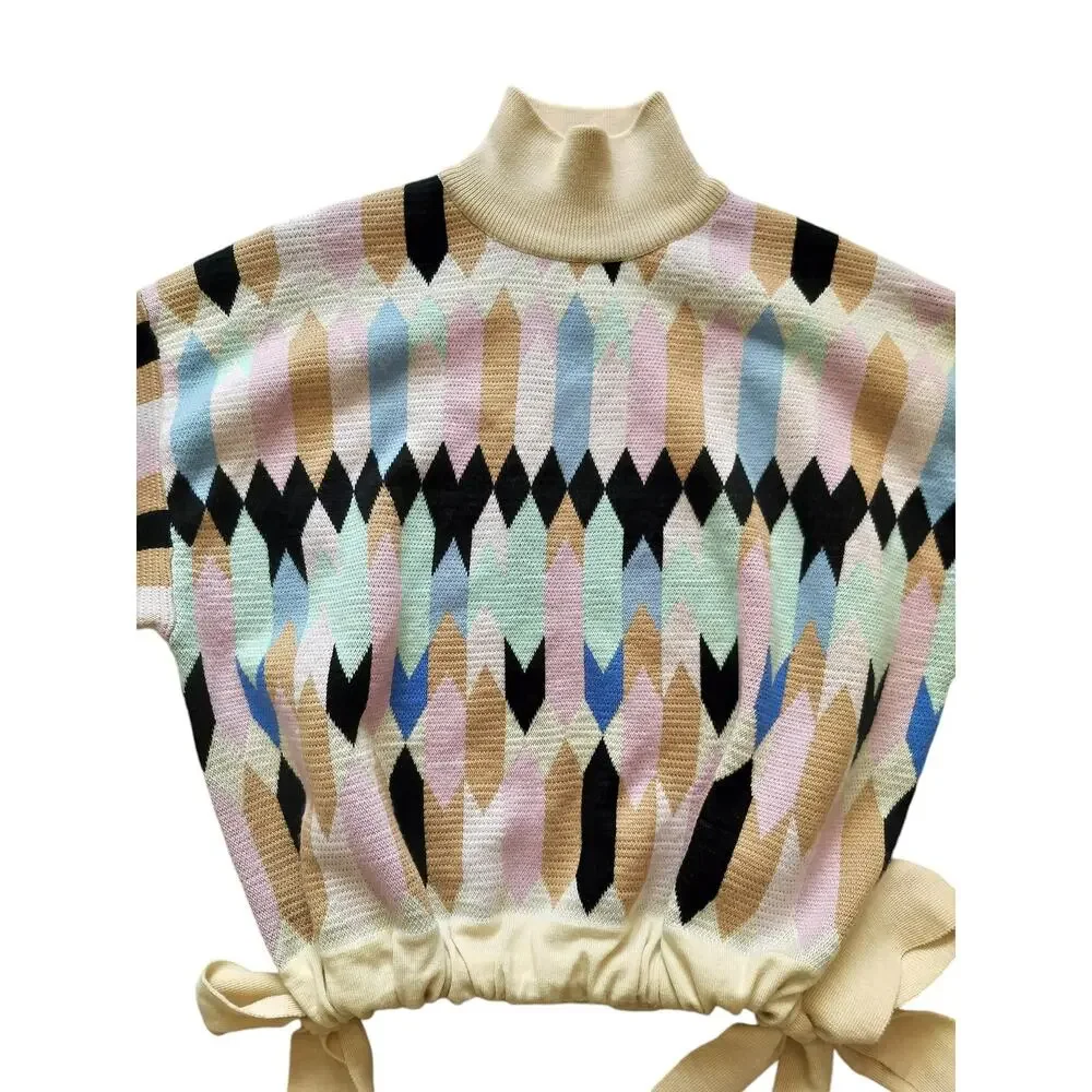 Paper London Women's Candyfloss Jumper Multicolor 100% Wool Sweater‎ Size S - Picture 3 of 10
